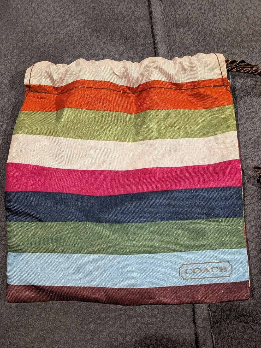 Coach Legacy Striped Multicolor Jewlery Pouch